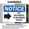 Signmission All Deliveries To Business Office Sign With Symbol, 7 in W x Rectangle, Vinyl Decal OS-2PACK-NS-D-57-L-10095 - alternate 3